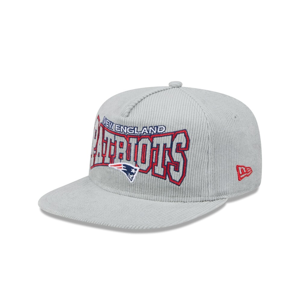New Era New England Patriots Gray Cord Golfer Hat - One Size